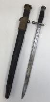 A WW1 era, M1917 United States bayonet by Remington, 1917 dated to the ricasso, plus U.S. proof