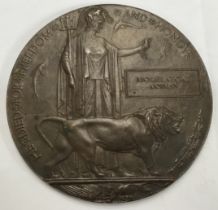 WW1 British Death Plaque to Michael George Gorman, L/Cpl 7712 2nd Battalion The Royal Scots (Lothian