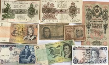 Collection of Banknotes includes N K Warren Fisher 10 Shilling and £1 Banknotes.