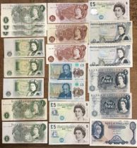 Collection of Bank of England Banknotes, includes L. K.O’Brien, J. Hollom, J. Fforde, M. Gill, D.