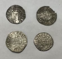 Four Edward I Silver Pennies, Three London Mint, one Canterbury.
