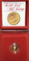 Royal Mint 1980 Proof half sovereign in Original Case with Certificate of Authenticity.