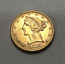 American 1881 Gold $5. 8.4g