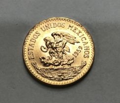 Mexican Gold 1959 20 Pesos. (16.71g of .9 gold)