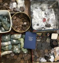 Large British and World Coin Collection, including George III to Elizabeth II Copper Coins, military