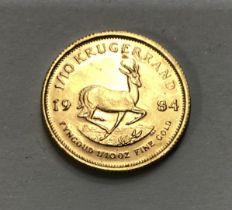 1/10oz Krugerrand 1984.