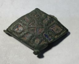 Scarce Roman Seal Box Circa, 1st -2nd century AD. Copper-alloy. A complete lozenge-shaped seal box