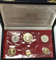 Scarce Bahama Islands 18ct Gold Proof Set 1973 (4 coin set) comprising of $100, $50, $20, $10 Gold