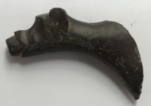 Scarce 15th Century Bronze Dog Head Pouring Spout. Approximately 7.5cm long 2cm wide.