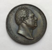 William IIII 1830 Accession Bronze Medal designed by Chantrey & W.Wyon 68mm