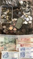 Large collection of British & World Coins with a small number of World Banknotes. Includes George