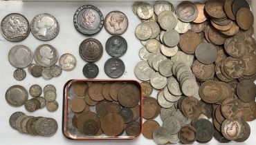 Collection of British Coins including Victorian Crowns of 1845, 1889 with other Pre 20 and Pre 47