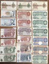 Collection of Bank of England Banknotes includes two N.K. Warren Fisher £1 & one 10 Shilling