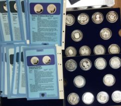 Scarce 1979-82 UNICEF Silver Proof Coin Collection with Certificates & Case.