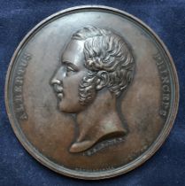 Rare 1847 Bronze Medal Commemorating Prince Albert Installed as Chancellor of Cambridge University