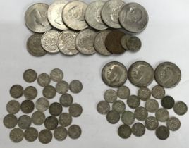 Collection of pre 20 & pre 47 Silver Threepence coins with other Pre 47 Silver coins and
