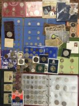 Large Collection of British and World coins, including partially filled coin album, Sterling
