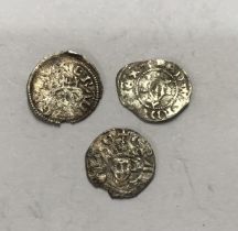 Three Edward I 1272-1307 Silver Farthings, London Mint.