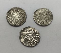 Three Henry III 1216-1272, Silver Long Cross Pennies, Moneyers of Ricard of London, Gilber of