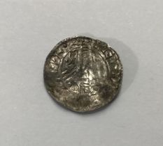 Edward The Confessor Silver Penny, Facing Bust / Small Cross Type, Approximately 19mm, 1.01g. Slight