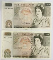 Bank of England £50 Banknotes of G.M Gill & D.H.F Somerset, see pictures for details.