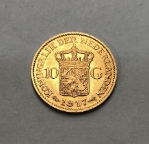 Netherlands 1917 Gold 10G.