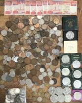 Collection of British & World Coins & Singapore Banknotes, including approximately 410g of Pre 47