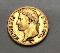 French 1811 Napoleon Gold 20fr Coin.