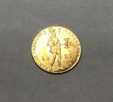 Netherlands 1927 Gold one Ducat ( 3.49g .983 gold)