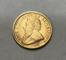 South Africa 1894 Half Pond, 3.98g.