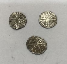 Three Edward I 1272-1307 Silver Farthings, London Mint.