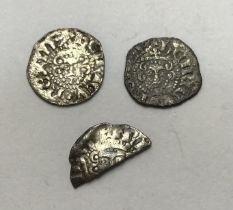 Henry III 1216-72, Voided Long Cross Silver Pennies, with cut halfpenny, Moneyers of Nicole of