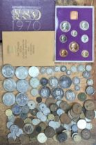 Collection of British coins with George III 1817 Shilling, George IV 1822 Crown, Victorian 1887