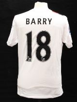 Manchester City: A Manchester City Third football shirt, match issued, 2009-10, short-sleeved, Barry