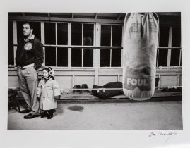 Boxing: An unframed print of Rocky Marciano, taken and signed by Eve Arnold, Magnum Photos, taken in