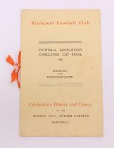 F.A. Cup: A signed Blackpool Football Club, Football Association Challenge Cup Final 1951,