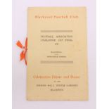 F.A. Cup: A signed Blackpool Football Club, Football Association Challenge Cup Final 1951,