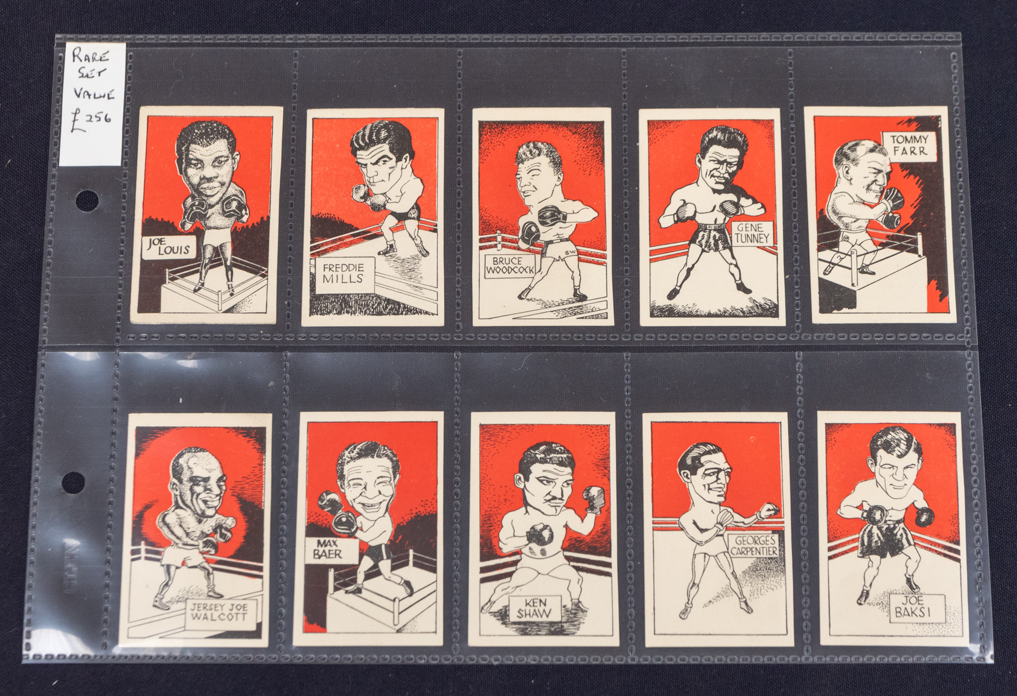 D. Cummings & Son: A complete set of 64 Famous Fighters Swop Card cigarette cards, D. Cummings & - Image 2 of 3