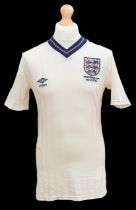 England: An England, FIFA World Cup Mexico 1986, match worn shirt, Kenny Sansom, Number 3. Worn in