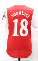 Arsenal: An Arsenal home football shirt, match issued, 2011-12, short-sleeved with Champions