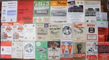 Manchester United: A collection of assorted Manchester United away programmes in Europe, 1960s to