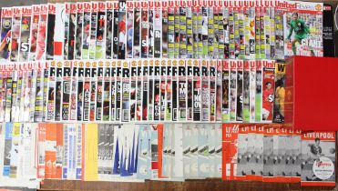 Programmes: A large collection of assorted football league programmes, dating from 1950s to modern