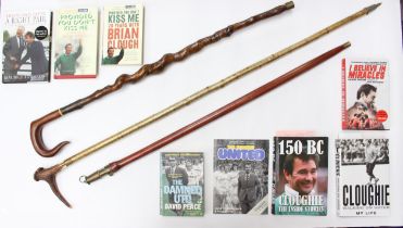 Brian Clough: A collection of three walking sticks, one of which is similar to that held by Brian