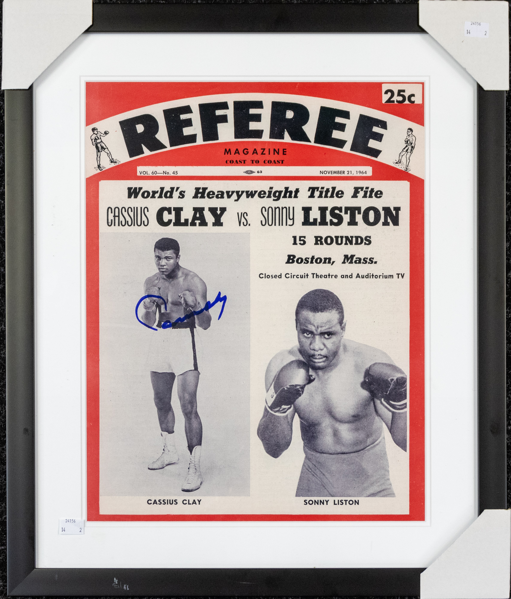 Boxing: A collection of assorted framed and glazed signed boxing prints / pictures to comprise: - Image 2 of 4