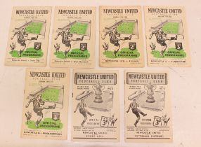 Newcastle United: A collection of seven Newcastle United programmes to comprise: West Bromwich