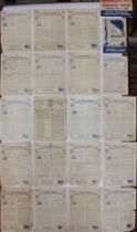 Football: A collection of assorted 1950s football programmes to include various Leyton Orient home