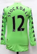 Fulham: A Fulham goalkeeper football shirt, match issued, 2011-12, long-sleeved, Stockdale 12,