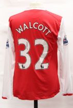 Arsenal: An Arsenal home football shirt, match issued, 2006-07, long sleeved, Walcott 32, Size