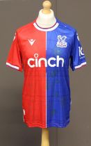 Crystal Palace: A signed Crystal Palace, 2023-24 home shirt, signed by eighteen members of the