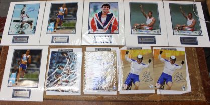 Olympics: A collection of assorted signed photographs of various Team GB Olympians to comprise: